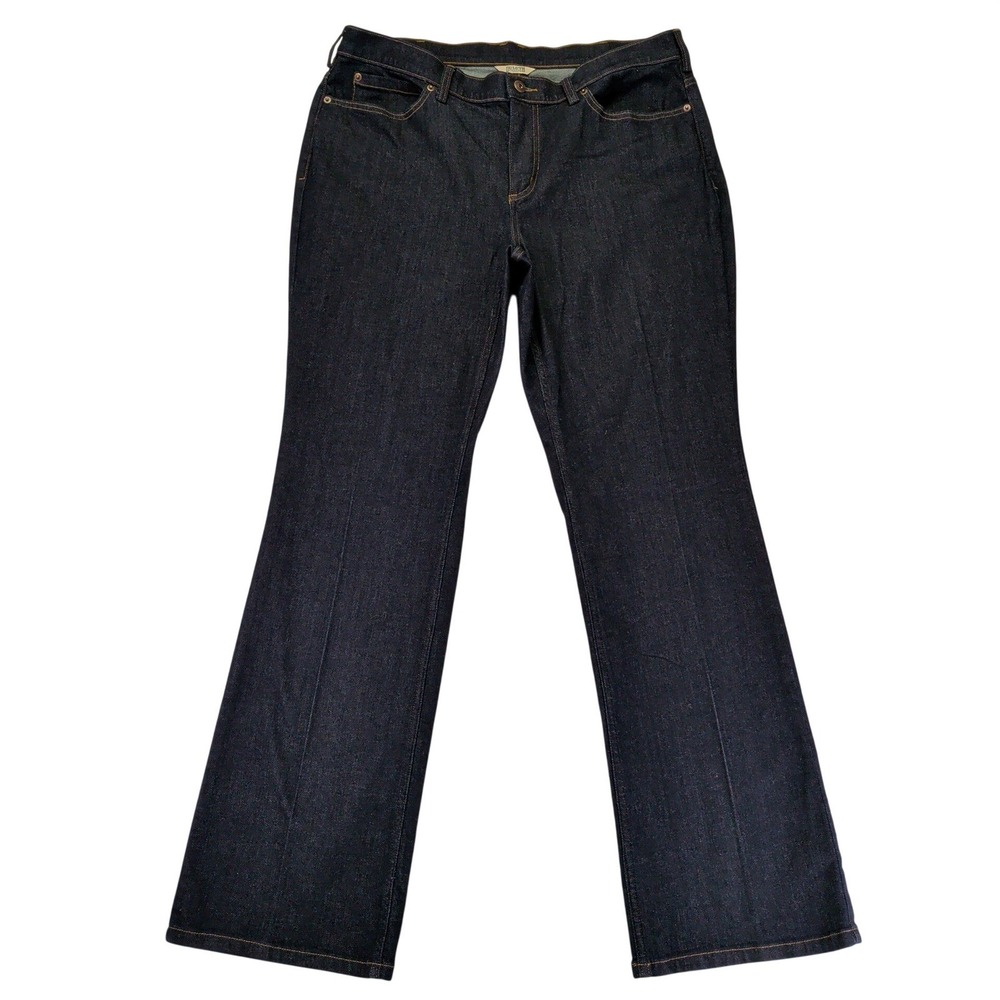 Duluth Trading DuluthFlex Daily Denim Bootcut Jeans Womens 16x33 Dark Stretch